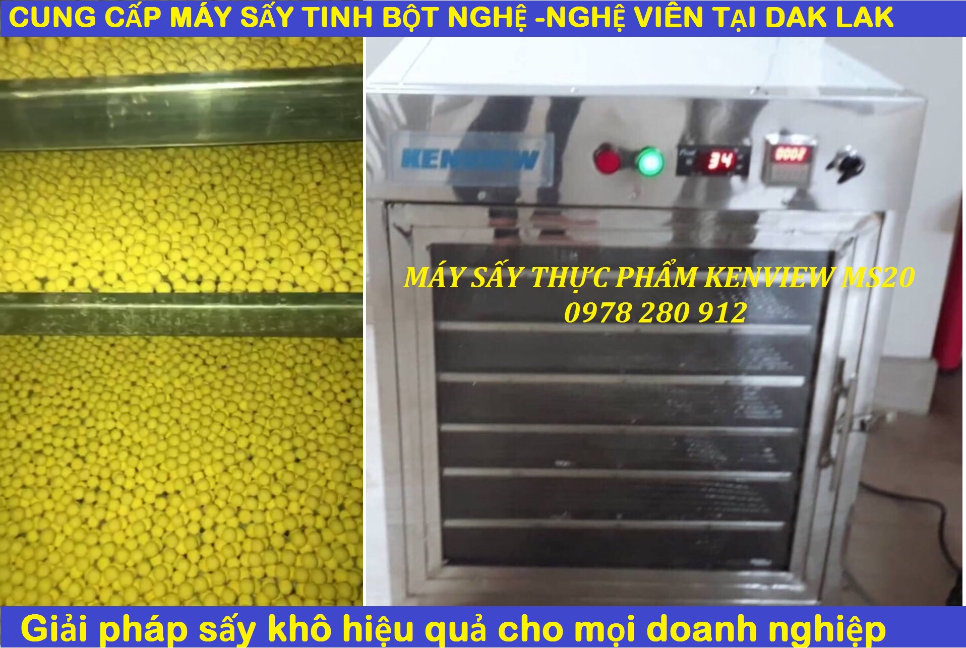 Cung cấp máy sấy tinh nghệ viên tại Dak Dak. 0978280912