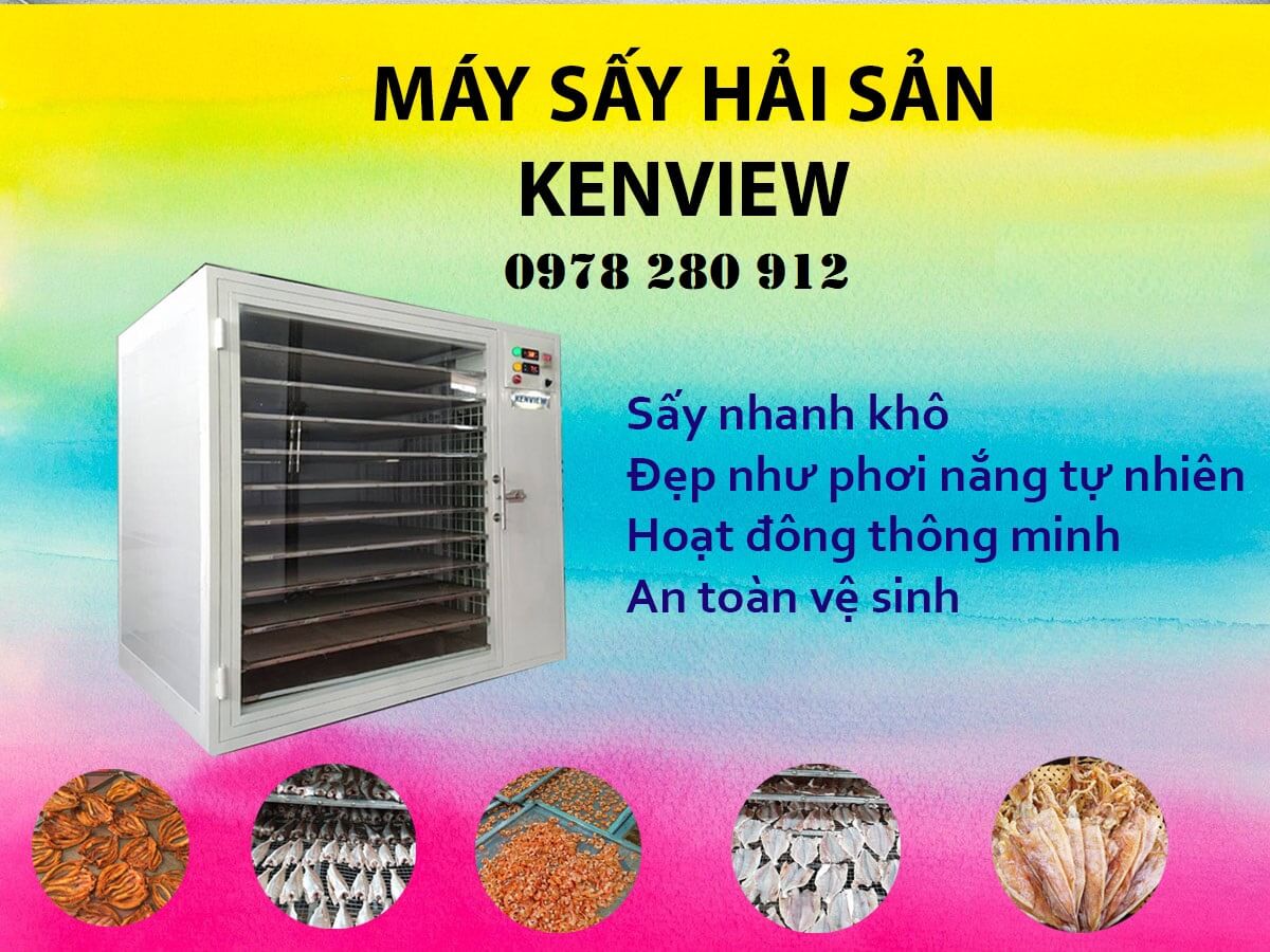 Máy sấy hải sản chuyên nghiệp Kenview, cung cấp máy sấy cá khô tại Bình Tân