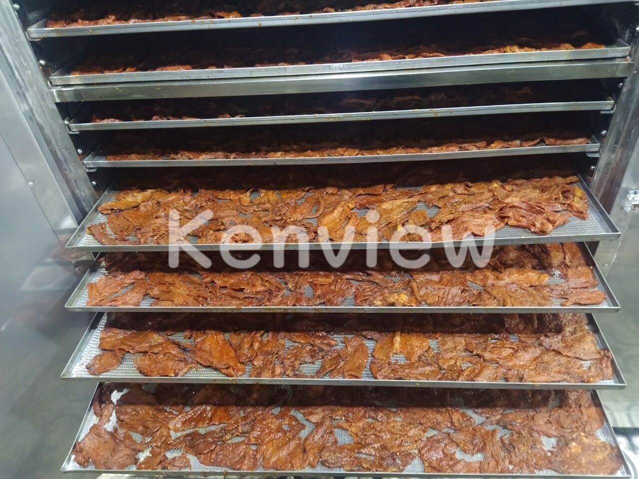 Khô bò sấy mẫu bằng máy sấy Kenview